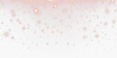 Soft pink and white sparkling background overlay with shimmering stars and gentle bokeh effect,...