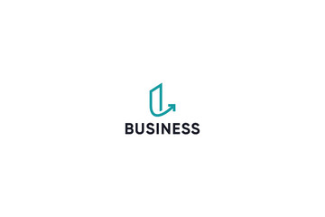 Obraz premium Letter L flying targeted goal motion logo