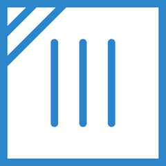 Tumble Dry Medium Heat Laundry Care Symbol With Lines Indicating Multiple Cycles In Blue On White Background