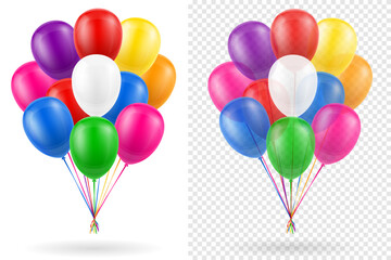celebratory holiday balloons pumped helium vector illustration object icons