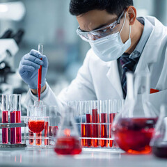 scientist working in laboratory