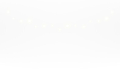 Celebrate the season with these charming glowing string lights PNG overlay, perfect for warm holiday photos