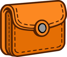 Vibrant vector accessories: modern wallet and luxury handbag icon set.