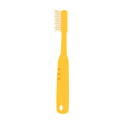 Bright Yellow Toothbrush Illustration for Daily Oral Hygiene