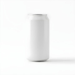 Blank White Slim Soda or Beer Can Mockup Isolated on Clean White Background