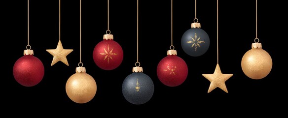 Baubles and stars evoke warm joyful memories in a gentle holiday pattern.