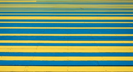 Abstract yellow and blue horizontal lines pattern texture background