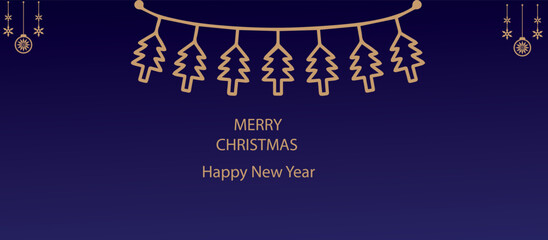  Christmas tree ornaments, sparkling fairy lights, dark navy blue background, elegant holiday season design, festive winter wonderland