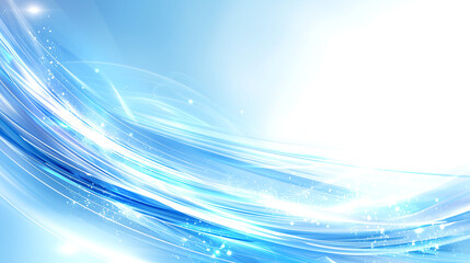 Dynamic Blue Energy Wave Background with Glowing Light Trails and Abstract Particles