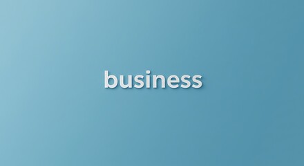 Obraz premium Business concept word on light blue background with soft shadows