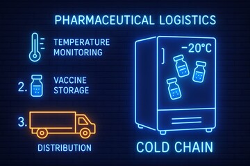 Supply Chain Management Infographic with Icons and Arrows for Business Logistics