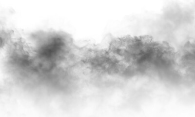 Soft Gray Smoke Transparent Overlay Effect, Misty Fog Cloud Texture, Isolated Vapor Haze, Abstract Dust Steam Atmospheric Design Background