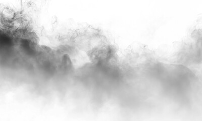 Soft Black Smoke Transparent Overlay Effect, Misty Fog Texture, Isolated Vapor Cloud Haze, Abstract Dust Steam Design Element Background