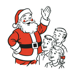 PNG Vintage Santa Claus illustration