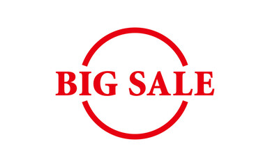 BIG SALE - Red Rubber Stamp With text BIG SALE
