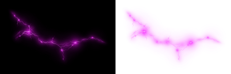 Dynamic PNG overlay featuring glowing plasma arcs and thunderbolts for impactful sci-fi and tech visuals.