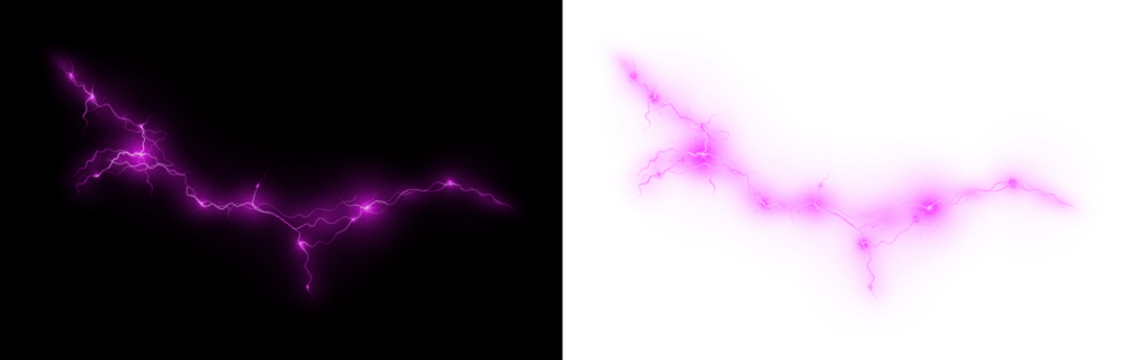 Dynamic PNG overlay featuring glowing plasma arcs and thunderbolts for impactful sci-fi and tech visuals.