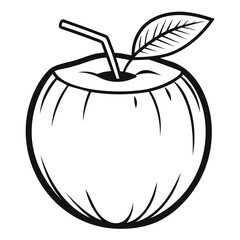 coconut line art