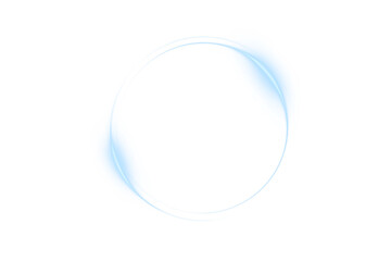 Glowing blue light swirl PNG on transparent background.