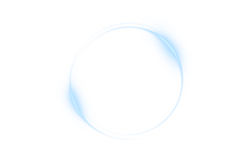 Glowing blue light swirl PNG on transparent background.