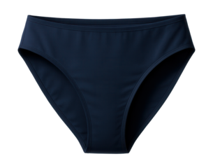 Smooth microfibre bikini briefs in a deep navy color.