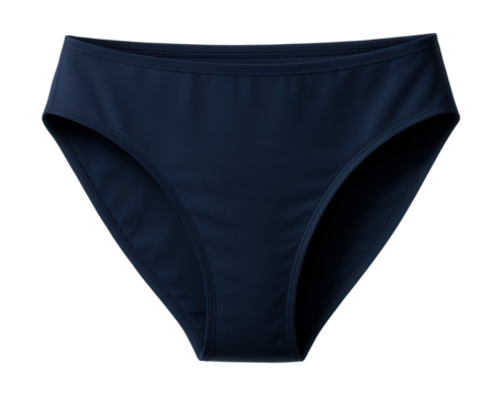 Smooth microfibre bikini briefs in a deep navy color.