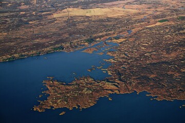 aerial view of the Mid-Atlantic Ridge in Iceland