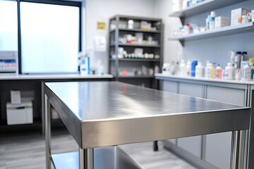 Modern veterinary clinic with sterile equipment.	
