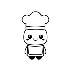 Happy chef wearing hat and apron representing culinary creativity, restaurant industry, and cooking passion.