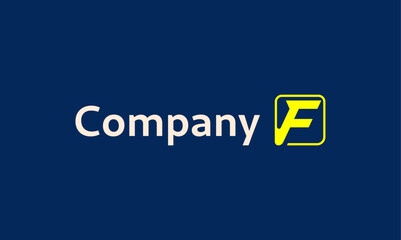 Modern Company Logo Design with Letter F for Business Branding and Corporate Identity