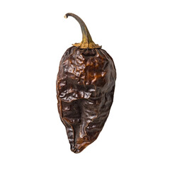 Chipotle Morita, a whole smoke-dried overripe Jalapeno chile pepper isolated on transparent background.png