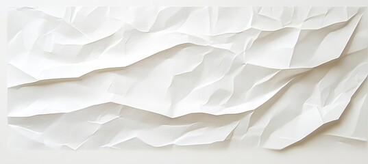 Obraz premium Elegant White Crumpled Paper Texture With Subtle Shadows Creating Aesthetic Visual Appeal for Art