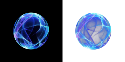 Elegant glowing blue orbs, ideal for overlays. PNG format with transparent background for easy integration