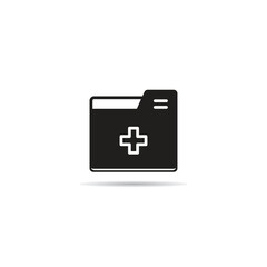 Fototapeta premium medical folder icon on white background