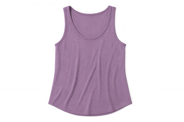 Obraz premium Purple tank top on transparent background, women's sleeveless casual clothing for summer fashion