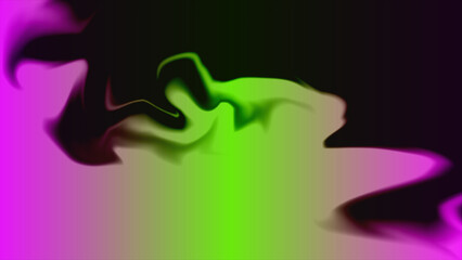 Vibrant Neon Fluid Abstract Background Yellow green black purple Neon color