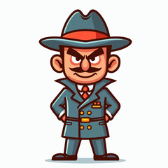 Bad guy cartoon illustration