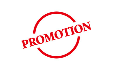 PROMOTION - Red Rubber Stamp With text PROMOTION
