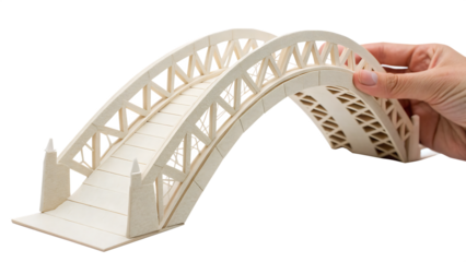 Gentle giant handcrafted origami bird cut out on PNG. AI GENERATED.