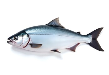 Obraz premium freshly caught salmon, displayed against a stark white backdrop
