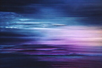 Abstract Digital Art with Horizontal Lines in Purple Blue and Pink Tones