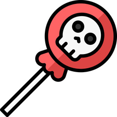lollipop icon illustration design with filled outline