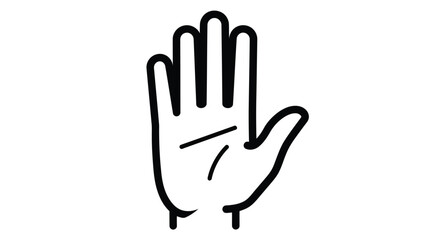 Obraz premium Illustration of a hand with palm lines