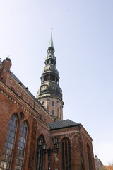 Fototapeta premium Architecture in Old Riga. The poetry of decay and authenticity.