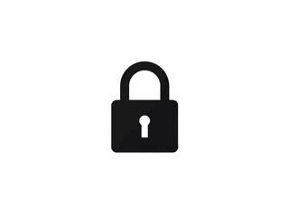Lock security vector icon isolated on white background