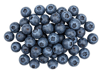 Isolated pile of delicious blueberries, superfood, antioxidant-rich, fresh, and nutrient-dense