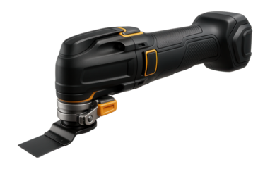 Cordless oscillating tool featuring a fast accessory change system for home renovations.