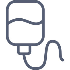 Medical Infusion Bag Icon With Droplet Tube Graphic Design Element