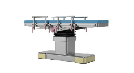 Isolated operation table for surgery room in hospital, medical equipment with no background