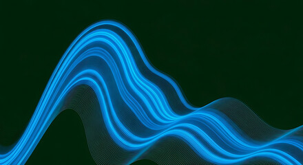 Dynamic blue wave lines flow with electric energy